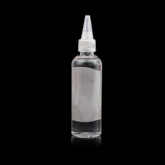 ミックス スライム用 ホウ砂水 DIYツール 液体含む 円筒形 クリア色 約100グラム、14.8cm x 3.8cm、 1 個 の画像