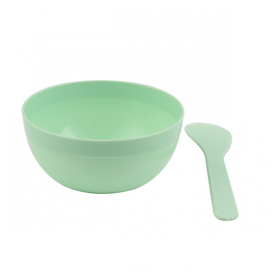 Picture of Plastic DIY Tools Bowl For Slime Green 12.9cm(5 1/8") x 2.8cm(1 1/8"), 8.7cm(3 3/8") Dia., 2 Sets