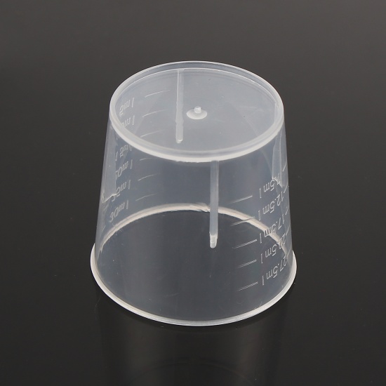 Immagine di Plastica Strumenti di Limo Misura Cilindrico Misurino Trasparente 3.8cm x 3.6cm, 2 Pz