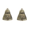 Picture of Zinc Based Alloy Jhumka Jhumki Charms Antique Bronze (Can Hold ss8 Pointed Back Rhinestone) 29mm(1 1/8") x 25mm(1"), 5 PCs