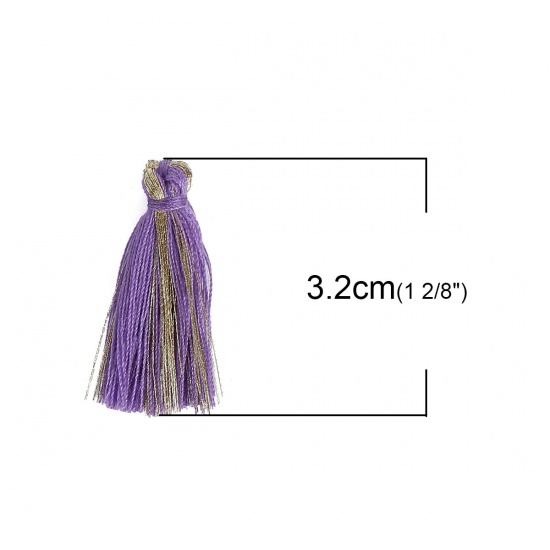 Picture of Cotton Tassel Purple 32mm(1 2/8"), 30 PCs