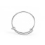 304ステンレス鋼 リング 指輪 円形 シルバートーン ダブル調整玉 調整可 18.7mm（日本サイズ：約18号）、 2 個 の画像