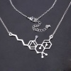 Bild von THC Molekülchemie Wissenschaft Halskette Versilbert 51cm lang, 2 Strange