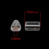 Imagen de (Czech Import) Vidrio Cuentas Transparente Aprox 7mm x 4mm, Agujero: Aprox 0.8mm x0.8mm, 20 Gramos (Aprox 8 PCs/Gramo)