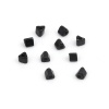 Immagine di (Importazione Ceca) Vetro Buco Rotondo Seme Triangolare Perline Nero Come 4mmx 4mm, Foro: Circa 1.2mm, 20 Grammi (Circa 15 Pz / Grammo)