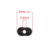 Imagen de (Czech Import) Vidrio Cuentas Negro Aprox 4mm x 3mm, Agujero: Aprox 0.8mm, 30 Gramos (Aprox 30 PCs/Gramo)