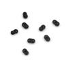 Picture of (Czech Import) Glass Farfalle Seed Beads Black About 4mm x 3mm, Hole: Approx 0.8mm, 30 Grams (Approx 30 PCs/Gram)