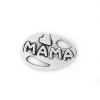 Picture of Zinc Based Alloy Connectors Oval Antique Silver Message " MAMA " 23mm x 15mm, 30 PCs
