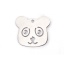 Bild von 304 Edelstahl Haustier Silhouette Charms Panda Silberfarbe Hohl 27mm x 24mm, 1 Stück