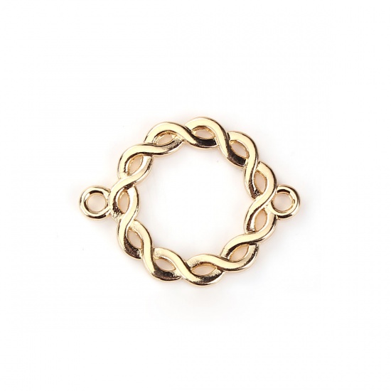 Picture of Zinc Based Alloy Connectors Circle Ring Gold Plated 27mm x 21mm, 20 PCs