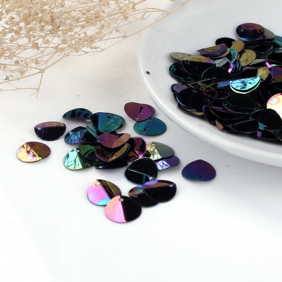 Immagine di PVC Charm Paillette Lustrino Charms Tondo Colore Viola Colore Viola 10mm Dia, 500 Pz