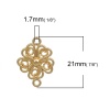 Picture of Zinc Based Alloy Connectors Four Leaf Clover Gold Plated Hollow 21mm x 15mm, 20 PCs