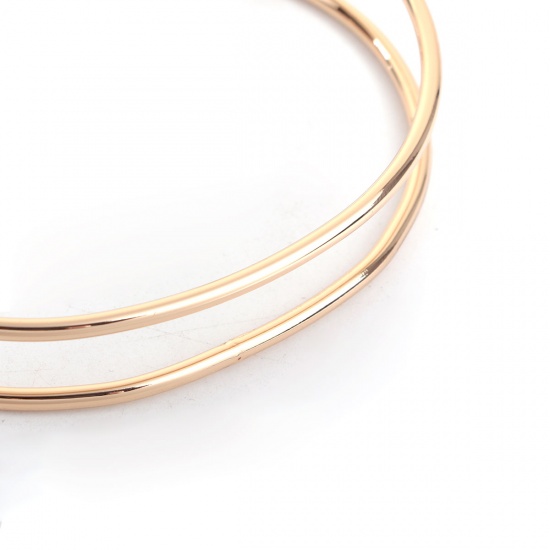 Picture of Brass Open Cuff Bangles Bracelets Gold Plated 16.5cm(6 4/8") long, 1 Piece                                                                                                                                                                                    