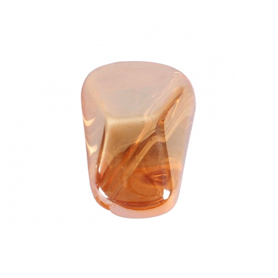 Picture of Glass AB Rainbow Color Aurora Borealis Beads Polygon Amber Transparent About 16mm x 10mm, Hole: Approx 1.2mm, 20 PCs