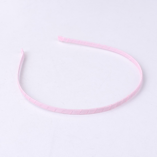 Picture of Iron Based Alloy Headband Pink Fabric Covered 38cm, 2 PCs