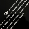 Изображение Ожерелья из Цепочек Посеребренный, Снаряженные Цепи 3.4x2.5мм, 51см длина, 3.4x2.5мм 1 Пакет （ 12 ШТ/Пачка)