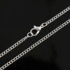 Изображение Ожерелья из Цепочек Посеребренный, Снаряженные Цепи 3.4x2.5мм, 51см длина, 3.4x2.5мм 1 Пакет （ 12 ШТ/Пачка)