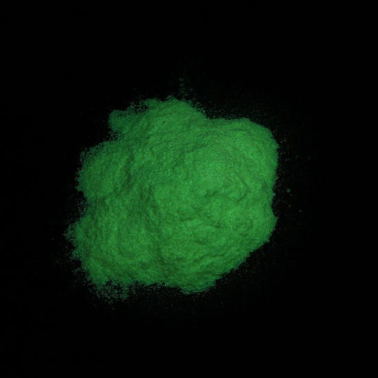 Picture of Mixed Resin Jewelry DIY Making Craft Glow In The Dark Powder Luminous Pigment Yellow 8cm(3 1/8") x 6cm(2 3/8"), 1 Packet (Approx 10 Grams)