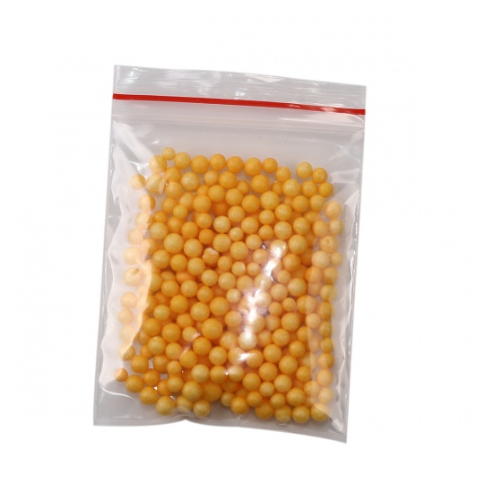 Picture of Foam DIY Tools For Slime Ball Dark Yellow 3.5mm( 1/8") - 2.5mm( 1/8"), 1 Packet (Approx 15000-20000PCs/Packet)