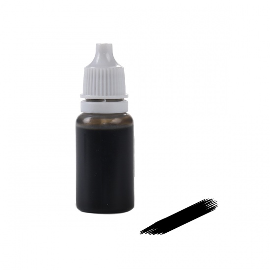 Image de Outils DIY Mixte Pigment Colorant Liquide Slime Colonne Noir 60mm x 21mm, 2 Bouteilles