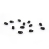 Image de (Japon Importation) Perles de Rocailles Gouttes d'Eau en Verre Noir Opaque Env. 5.5mm x 3mm, Trou: env. 0.8mm, 10 Grammes (Env. 14 Pcs/Gramme)