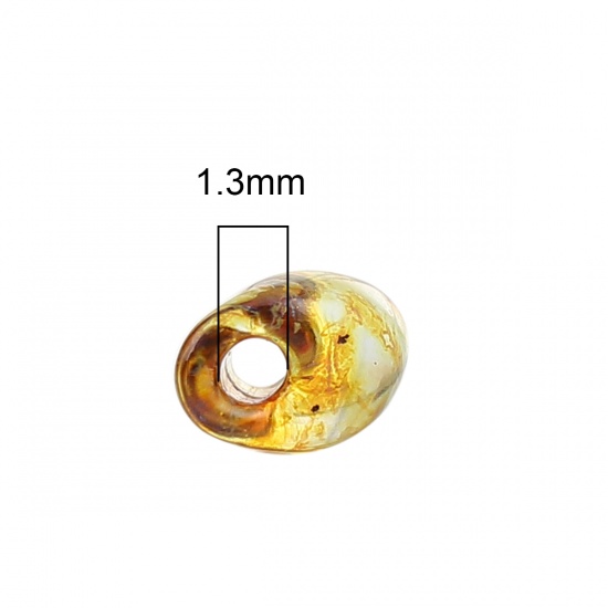 Immagine di (Japan Importazione) Vetro Perline di Semi con Sezione Lunga Fumo Giallo Affumicato Trasparente Per 8mm x 4mm - 7mm x4mm, Foro: Circa 1.3mm, 10 Grammi (Circa 8Pz/Grammo)