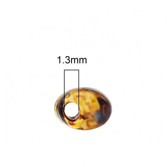 Immagine di (Japan Importazione) Vetro Perline di Semi con Sezione Lunga Marrone Affumicato Trasparente Per 8mm x 4mm - 7mm x4mm , Foro: Circa 1.3mm, 10 Grammi (Circa 8Pz/Grammo)