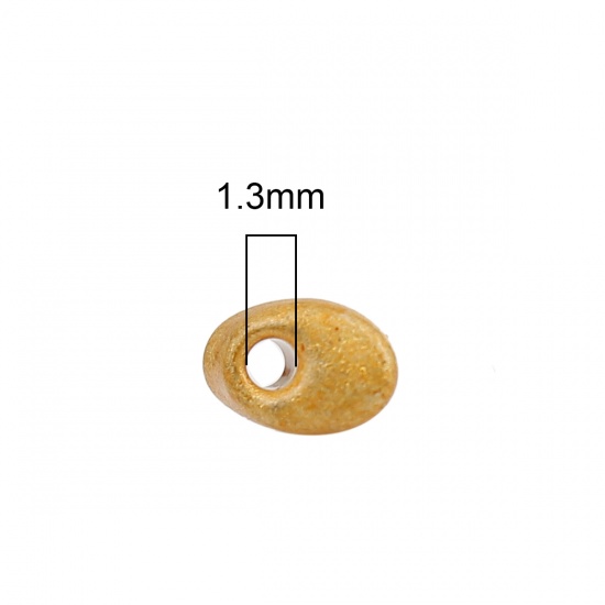 Immagine di (Japan Importazione) Vetro Perline di Semi Polvere Glitterata Opaca Galvanizzata Duracoat con Sezione Lunga Cachi Brillio Per 8mm x 4mm - 7mm x4mm, Foro: Circa 1.3mm, 5 Grammi (Circa 8Pz/Grammo)