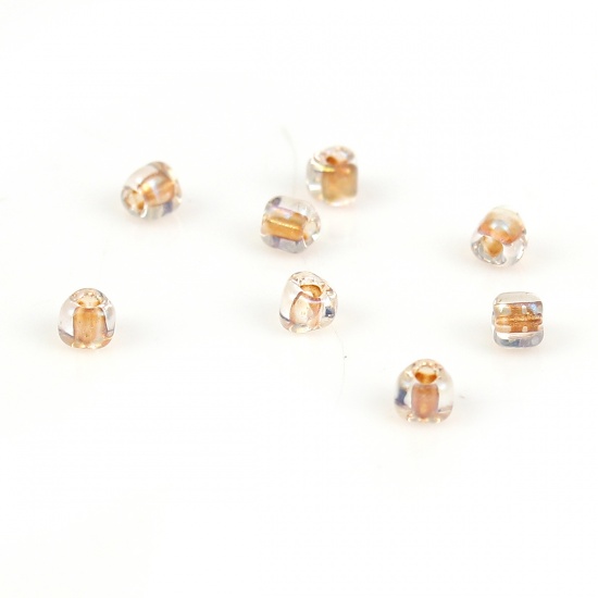 Immagine di (Japan Importazione) Vetro Seme Triangolare Perline Fumo Giallo Colore Interno Come 2.4mmx 2.3mm, Foro: Circa 0.6mm, 10 Grammi (Circa 52 Pz / Grammo)