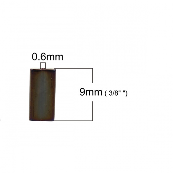 Immagine di (Japan Importazione) Vetro Seme Oblungo Perline Vetro Grigio Scuro Metallico Come 9mmx 4mm, Foro: Circa 0.6mm, 10 Grammi (Circa 6 Pz / grammo)