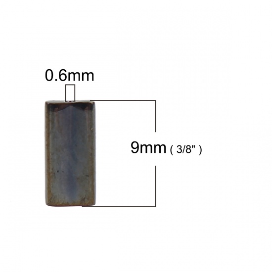 Immagine di (Japan Importazione) Vetro Seme Oblungo Perline Vetro Nero Metallico Come 9mmx 4mm, Foro: Circa 0.6mm, 10 Grammi (Circa 6 Pz / grammo)