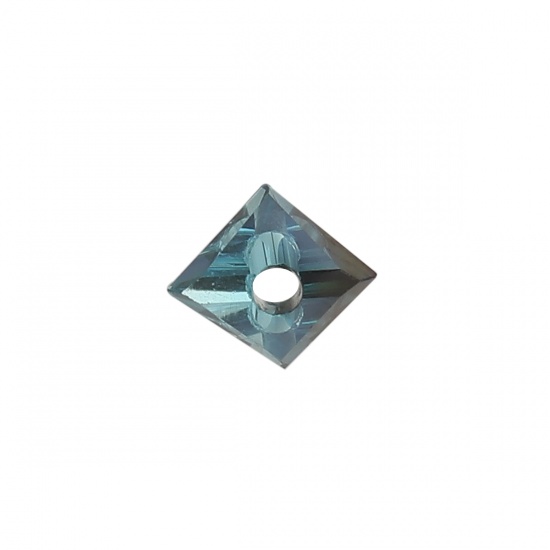 Picture of Glass Beads Triangle Purple & Blue AB Rainbow Color Faceted About 6mm x 4mm, Hole: Approx 0.7mm, 40 PCs