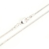 Picture of Copper Snake Chain Necklace Silver Plated 46cm(18 1/8") long, Chain Size: 1.5mm, 3 PCs