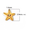 Imagen de Acrílico Colgantes Estrella de mar Naranja 30mm x 29mm, 10 Unidades