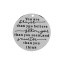 Immagine di 201 Acciaio Inossidabile Ciondoli Tondo Tono Argento Lettere 30mm Dia., 2 Pz