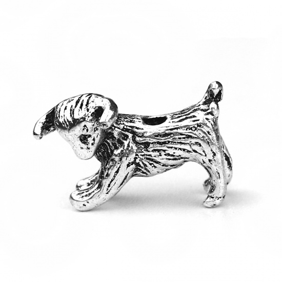 Picture of Zinc Based Alloy 3D Beads Sheep Antique Silver Color 15mm x 10mm, Hole: Approx 1.2mm, 20 PCs