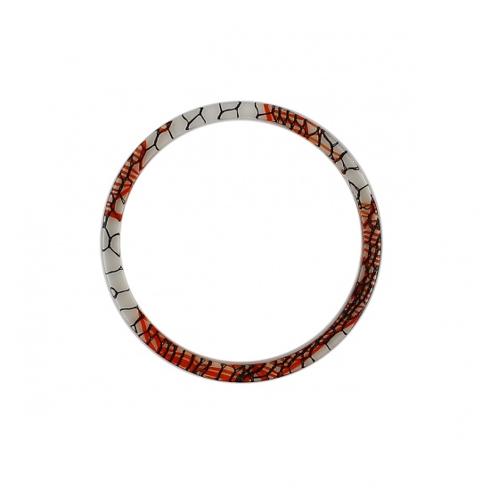 Picture of Acrylic Connectors Circle Ring Brown 35mm Dia, 10 PCs
