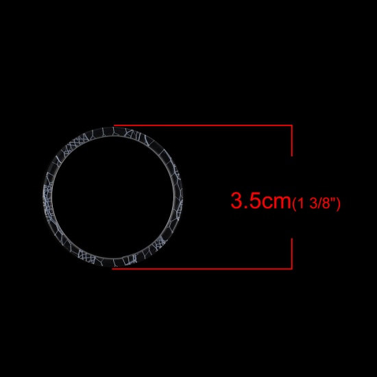 Picture of Acrylic Connectors Circle Ring Transparent Clear 35mm Dia, 10 PCs
