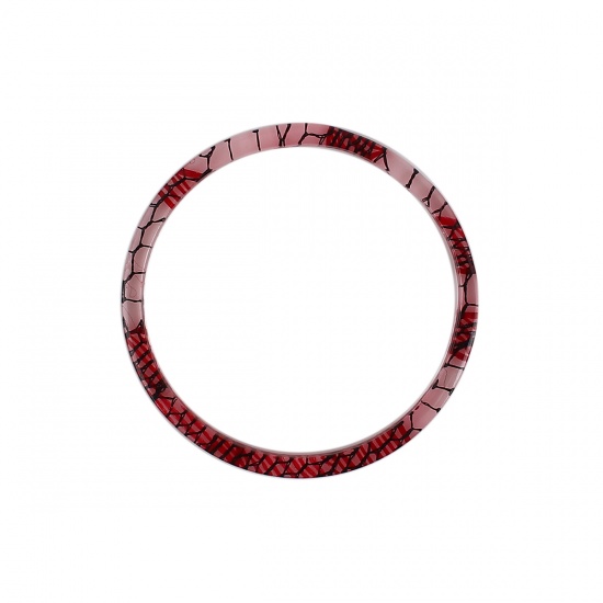 Picture of Acrylic Connectors Circle Ring Fuchsia 35mm Dia, 10 PCs