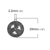 Picture of Zinc Based Alloy Charms Celtic Knot Antique Silver Spiral 29mm(1 1/8") x 25mm(1"), 20 PCs