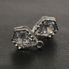 Picture of Zinc Based Alloy & Acrylic Charms Pentagon Silver Tone Clear Rhinestone Faceted 13mm( 4/8") x 9mm( 3/8"), 10 PCs