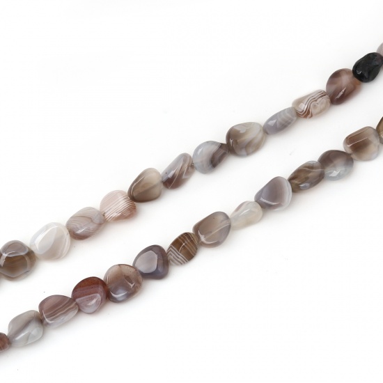 Picture of (Grade A) Gemstone ( Natural ) Beads Irregular Multicolor About 14mm x8mm( 4/8" x 3/8") - 5mm x5mm( 2/8" x 2/8"), Hole: Approx 0.9mm, 40cm(15 6/8") long, 1 Strand