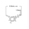 Image de Connecteurs Molécule Chimie Science en Alliage de Zinc Oxytocine Argent Mat 35mm x 22mm, 20 Pcs