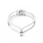 Immagine di Ottone Aprire Braccialetti Tondo Tono Argento 18.5cm Lunghezza, 2 Pz