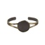 Immagine di Ottone Aprire Braccialetti Tondo Bronzo Antico Basi per Cabochon (Adatto 25mm) 17cm, 1 Pz