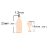 Picture of 201 Stainless Steel Charms Connectors Wine Glass Bottle Goblet Rose Gold 23mm x7mm( 7/8" x 2/8") 14mm x7mm( 4/8" x 2/8"), 1 Set