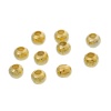 Picture of Alloy Seed Beads Ball Gold Plated About 3mm Dia, Hole: Approx 1mm, 1000 PCs