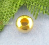 Bild von Eisen(Legierung) Rocailles Perlen Rund Vergoldet ca. 3mm D., Loch:ca. 1mm, 1000 Stück