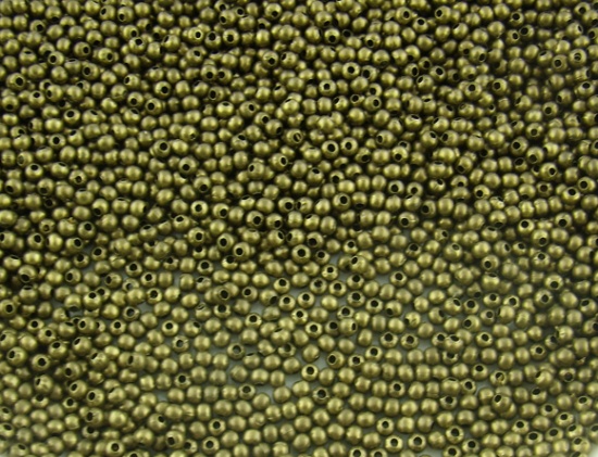 Picture of Alloy Seed Beads Ball Antique Bronze About 3mm Dia, Hole: Approx 1mm, 1000 PCs