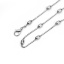 Picture of Copper Ball Chain Necklace Oval Silver Tone 51cm(20 1/8") long, Chain Size: 1.5mm, 3 PCs